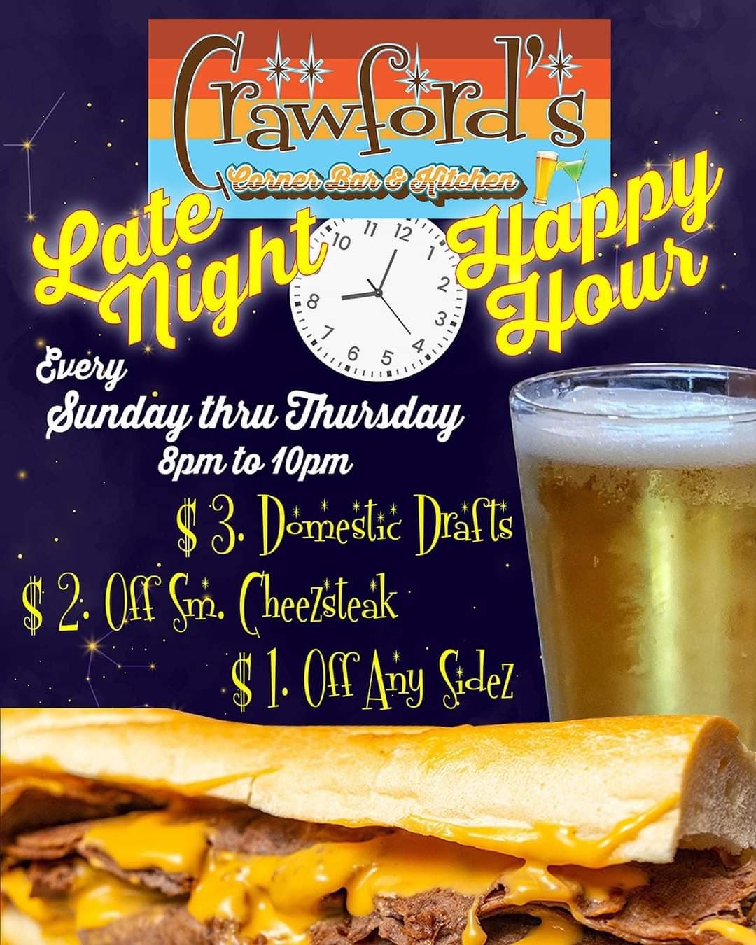 Crawford's Late NIght Happy Hour